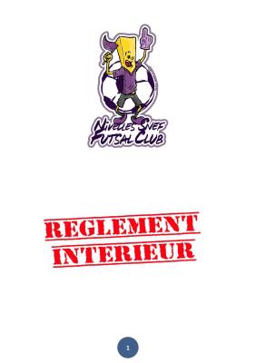 Règlement intérieur